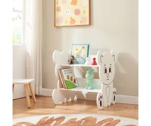 Biblothèque Tårnby pour enfant forme ours 60 x 56 x 56 cm blanc