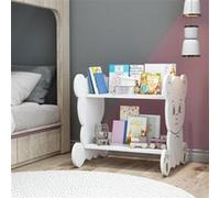 Biblothèque Tårnby pour enfant forme ours 60 x 56 x 56 cm blanc [en.casa] Blanc G