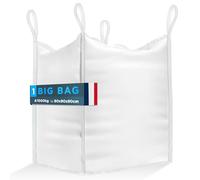 BIBODU Big Bag (1 UNITÉ) de 1000kg | Sac a Gravats 90x90x90 cm | Big Bag Jardin Résistant et Réutilisable | Big Bag Gravat parfait pour Chantiers, Jardin, Sable, Déchets et le Bois