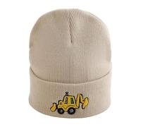 BIBOKAOKE Bonnet tricoté pour enfants - Tracteur - Excavatrice - Chantier - Chantier - Bonnet d'hiver chaud - Cadeau pour garçons et filles, Style #k05 kaki, taille unique