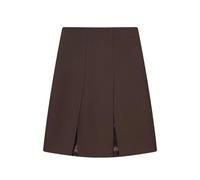 BIBOKAOKE Jupe blazer élégante pour femme avec col à revers et poches, mini jupe business décontractée, vêtement moderne, mode bureau tendance, jupe gilet basique légère, Style #h01 marron, L