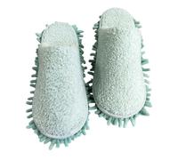 BIBOKAOKE Pantoufles pour femme - Bouts ouverts paresseux - Automne et hiver - Pantoufles amovibles - Doux et légers - En feutre - Chaussons de maison en peluche, vert, 40.5 EU