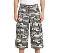 BIBOKAOKE Short cargo pour homme avec motif camouflage, pantalon streetwear décontracté, coupe régulière, poches latérales pratiques pour l'été, les loisirs, l'extérieur, les festivals et la vie