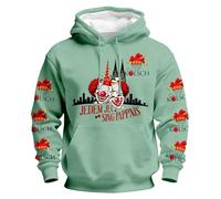 BIBOKAOKE Sweat à capuche doux pour homme - Sweat à capuche - Sweat à capuche - T-shirt à manches longues - Mode de carnaval - Costume de clown amusant - Pour fêtes et événements, Style #w08 vert, S