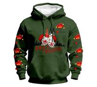 BIBOKAOKE Sweat à capuche doux pour homme - Sweat à capuche - Sweat à capuche - T-shirt à manches longues - Mode de carnaval - Costume de clown amusant - Pour fêtes et événements, Style #w04 vert, S