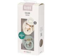 Bibs - Lot de 2 sucettes Colour Latex Taille 1 Symétrique - Ivory / Sage
