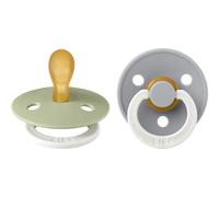 Bibs - Lot de 2 sucettes Colour Latex Taille 1 Symétrique - Sage Glow / Cloud Glow