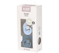 Bibs - Lot de 2 sucettes Colour Latex Taille 2 Symétrique - Petrol / Baby Blue