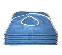Bibs adultes, tissu Terry pour manger, 5pcs Absorbant de grands bavoirs pour adultes pour femmes âgées hommes Terry Tissu Bibs avec des protecteurs de vêtements de fermeture pour adultes handicapés