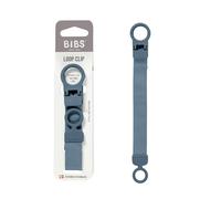 BIBS Attache-sucette Ruban - Élégante et sécurisée, utilisation à une main, compatible avec tous les BIBS et la plupart des marques, lavable en machine, 0+ ans - Petrol