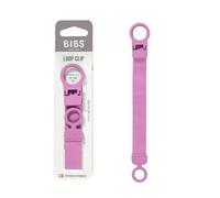 BIBS Attache-sucette Ruban - Élégante et sécurisée, utilisation à une main, compatible avec tous les BIBS et la plupart des marques, lavable en machine, 0+ ans - Bubblegum