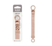 BIBS Attache-sucette Ruban - Élégante et sécurisée, utilisation à une main, compatible avec tous les BIBS et la plupart des marques, lavable en machine, 0+ ans - Blush