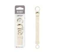 BIBS Attache-sucette Ruban - Élégante et sécurisée, utilisation à une main, compatible avec tous les BIBS et la plupart des marques, lavable en machine, 0+ ans - Ivory