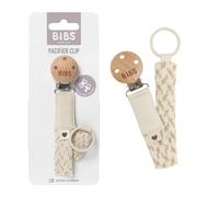 BIBS Attache-sucette tressée 100% coton biologique Vanille Taille unique