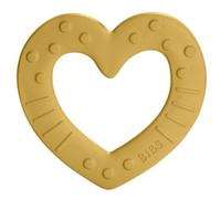 BIBS Baby Biting Heart Mustard - Jouet d'éveil en silicone Heart Mustard
