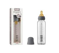 BIBS Baby Glass Bottle. Anti-colique. Embout rond en latex de caoutchouc naturel. Favorise l’allaitement naturel, 225 ml, Iron