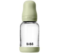 BIBS Biberon en verre Baby Glass Tétine ronde latex anti-colique Sage 120 ml