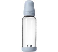 BIBS Baby Glass Bottle Silicone biberon anti-colique avec bec en silicone Baby Blue 240 ml