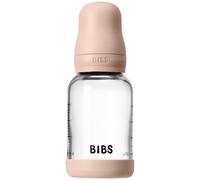 BIBS Baby Glass Bottle Silicone biberon anti-colique avec bec en silicone Blush 1 pcs