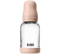 BIBS Baby Glass Bottle Silicone biberon anti-colique avec bec en silicone Blush 120 ml