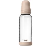 BIBS Baby Glass Bottle Silicone biberon anti-colique avec bec en silicone Blush 240 ml