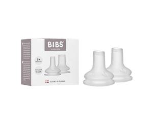 BIBS Becs Verseurs pour Biberon - Lot de 2 - Sans BPA, Embout Rond en Silicone, Adapté aux Bébés & Tout-Petits dès 6 Mois