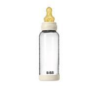 BIBS Biberon en verre Baby Glass 240 ml – Anti-colique, tétine ronde en latex naturel – Ivory