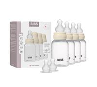 BIBS Biberon en plastique, 150 ml, 4-pack, Tétine en silicone, Ivory