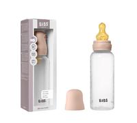 BIBS Biberon en plastique, 270 ml, 1-pack, Tétine en latex naturel, Blush