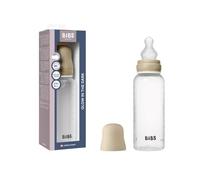 BIBS Biberon en plastique Glow, 270 ml, 1-pack, Tétine en silicone, Vanilla | Anti-colique | Tétine en silicone | Débit moyen | Plastique sans BPA | Adapté à l’allaitement | Fabriqué au Danemark