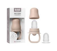 BIBS Biberon pour bébé avec 2 tétines en silicone, compatible avec le plateau de congélation, prise en main facile, sans BPA - 4+ mois. - Blush
