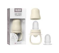 BIBS Biberon pour bébé avec 2 tétines en silicone, compatible avec le plateau de congélation, prise en main facile, sans BPA - 4+ mois. - Ivory