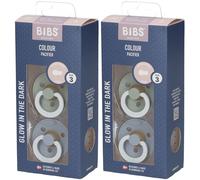 BIBS® BIBS COULEUR Tétines Nuit Sauge - Nuage +18 mois Taille 3 Tétine(S) 2x2 pc(s)