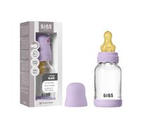 BIBS Boheme Baby Glass Bottle. Anti-colique. Embout rond en latex de caoutchouc naturel. Favorise l’allaitement naturel - Violet Sky