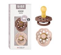 BIBS Boheme Natural Rubber Size 2: 6+ months tétine Woodchuck / Blush 2 pcs