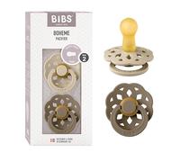BIBS Boheme Tétine, 6-18 mois, 2-pack, Vanilla/Dark Oak
