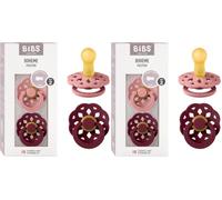 BIBS Boheme Tétine, 6-18 mois, lot de 4, Dusty Pink/Elderberry