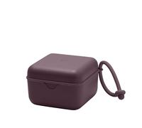 BIBS Pacifier Box avec cordon. Porte-sucettes et stérilisateur. Entièrement en matériau de qualité alimentaire, sans bisphénol A - Plum