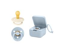 BIBS Coffret cadeau bébé, 0-6 mois, Baby Blue | Sans BPA