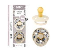 BIBS® Sucettes Liberty Colour Bobo Tétine ronde Ivoire/Vanille Latex taille 1, 2 pcs.