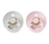 BIBS Colour Natural Rubber Size 1: 0+ months tétine Haze / Blossom 2 pcs