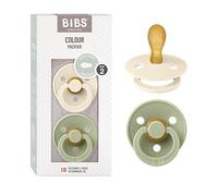 Bibs - Lot de 2 sucettes Colour Latex Taille 2 Symétrique - Ivory / Sage