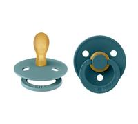 BIBS Colour Symmetrical, Lot de 2 sucettes, sans bisphénol A, Téterelle symétrique. Silicone, Fabriqué au Danemark, Taille 2 (6-18 mois), Island Sea/Forest Lake