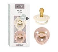 Bibs - Lot de 2 sucettes Colour Latex Taille 1 Symétrique - Ivory / Blush