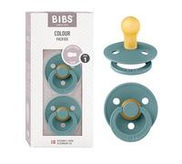 BIBS Colour Tétine, 0-6 mois, lot de 2, téterelle ronde, Island Sea