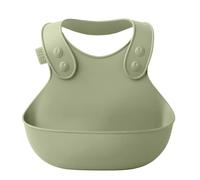 BIBS Dinner Bib Fabriqué au Danemark Bavoir pour bébé Sans bisphénol A Qualité alimentaire, Taille unique (0-36 mois), Sage