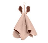 BIBS - Doudou - À la fois doudou et couverture, avec des oreilles de kangourou - Concept danois - Entièrement en coton bio ultra-doux - Cadeau parfait pour un nouveau-né, Blush