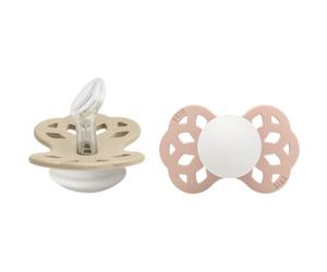 BIBS Infinity NIght Anatomical tétine Vanilla / Blush 2 pcs