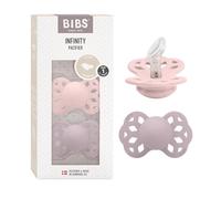 BIBS Infinity Tétine, 0-6 mois, 2-pack, Blossom/Dusky Lilac