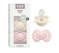 BIBS Infinity Tétine, 0-6 mois, 2-pack, Ivory/Blossom